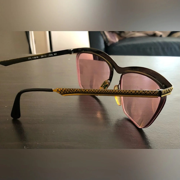 Vintage Trussardi TPL 118/N Snake Print Frame Sunglasses - Made in Italy - Picture 5 of 10